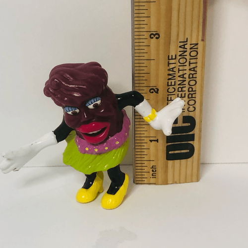 vtg california raisins ms. dancer with green skirt and yellow shoes 2.5 in 1988 - Picture 7 of 7