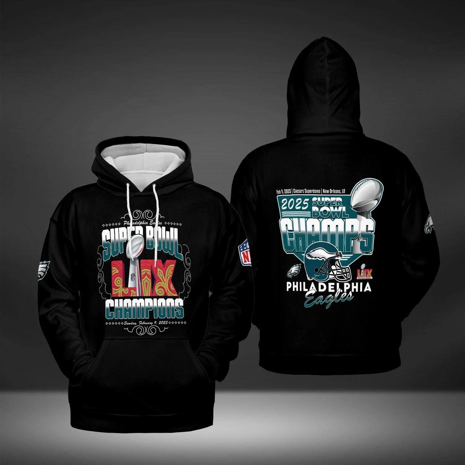 Philadelphia Eagles 2025 Super Bowl LIX Champions Hoodie | ID 20775016 ...