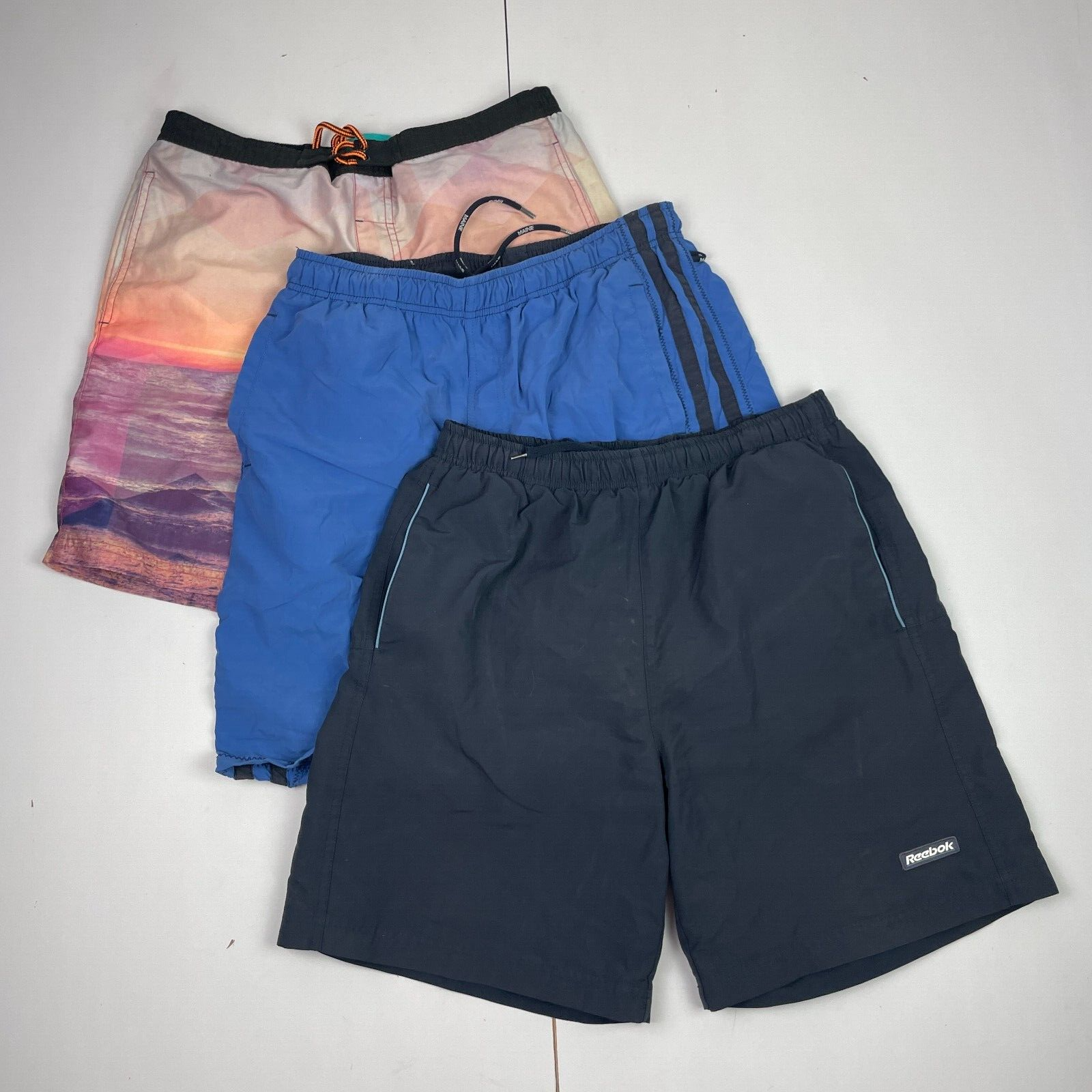 Shorts Bundle Medium 32-34 Mens Swim Netted 3 Pairs-image