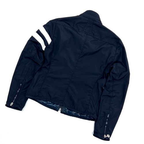 Auténtica chaqueta cortavientos vintage para mujer MONCLER azul nailon logotipo grande - 1 S/M - Imagen 6 de 19