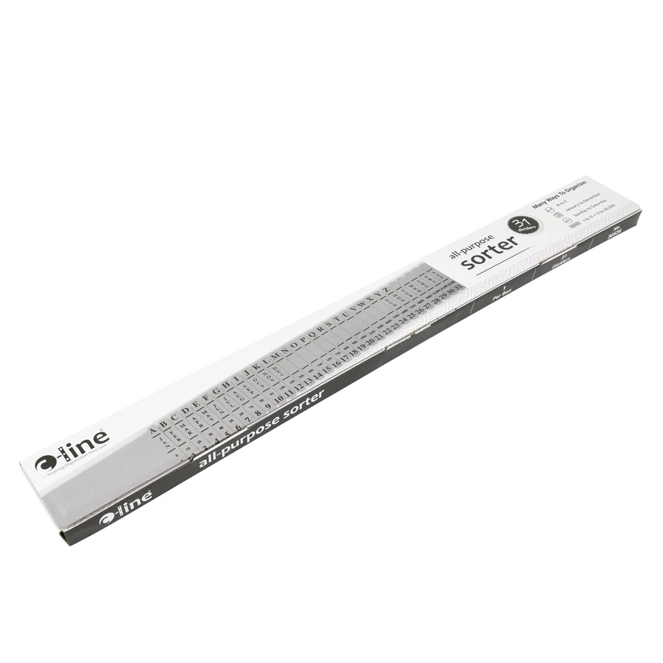 C Line 2.5 x 23.5 Inch All Purpose Sorter with 31 Flexible Leaves and Tabs - Image 3 of 4