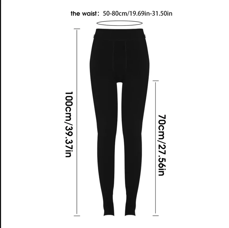 Thermal Leggings Thick Winter Ladies Fleece Lined Warm High Waist Tummy Control~ - Image 2 of 4