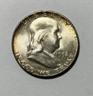 1952-S Franklin Half Dollar BU++ Touch of Color