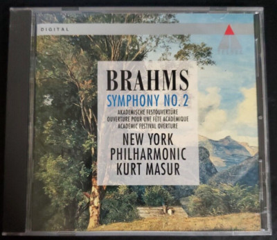 Brahms: Symphony No. 2 Academic Festival Overture New York Philharmonic;... [CD]
