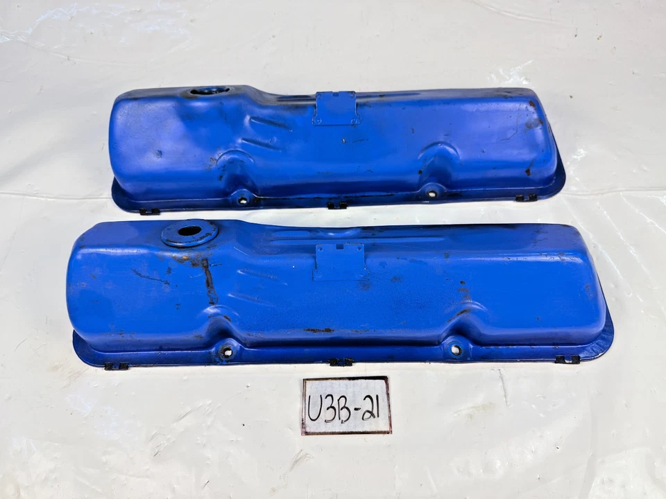 OEM 1965 1966 1967 FORD MUSTANG GALAXIE FAIRLANE 352 390 428 VALVE COVERS U3B-21 - Imagem 4 de 4