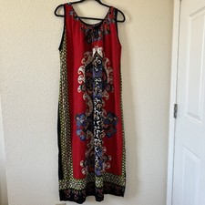 Women’s Sleeveless Maxi Dress Fits S-M Best Relax Boxy Oversized Boho Vacation
