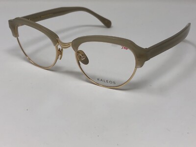 KALEOS COLLINS C.005 Eyeglasses Frame 50-19mm Beige/Gold Split MH65