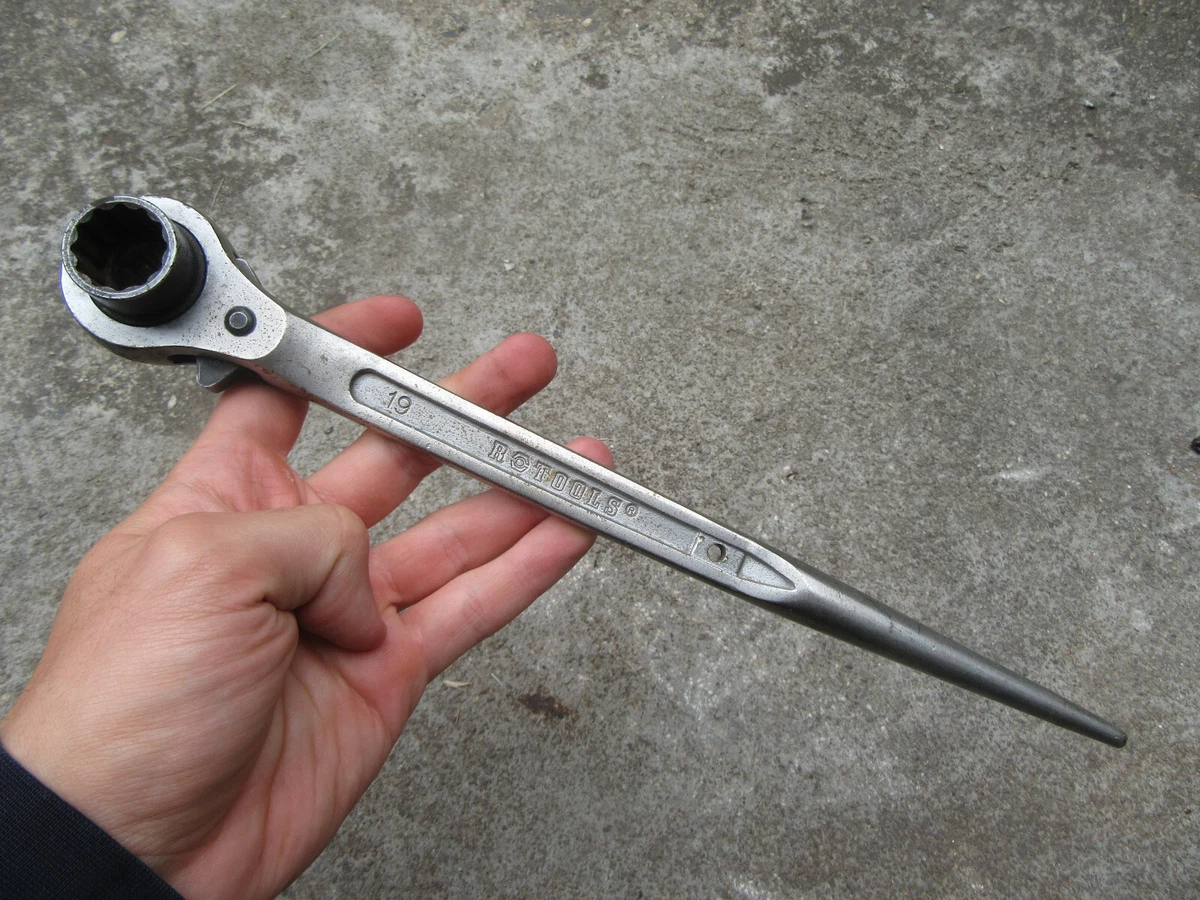 VTG R TOOLS SCAFFOLDING RATCHET PODGER SPANNER 19 22 PRY BAR WRENCH