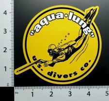 U.S. Divers Co. Aqua Lung Dive Scuba Decal Sticker repro 6mil vinyl 4.5" die cut