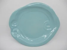 GAIL PITTMAN FREE FORM AQUA SALAD PLATE - 9 1/2"   0610B