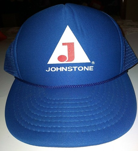 Vtg Trucker Johnstone Blue Mesh Snapback Cap OSFA