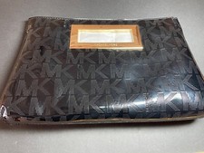 Michael Kors Black Patent Leather Gold Berkley Clutch
