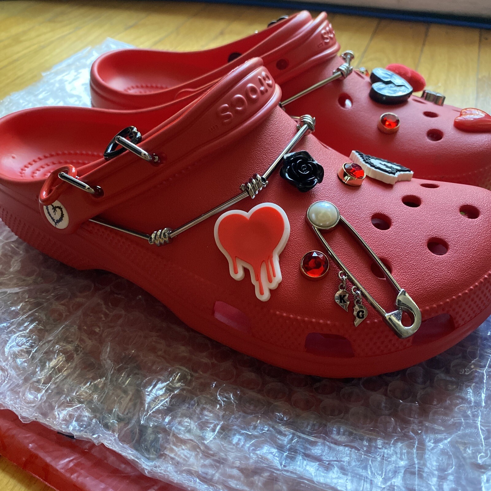 Karol G x Crocs Classic Clog Limited Edition Red Mens 10 / Womens 12 image 6