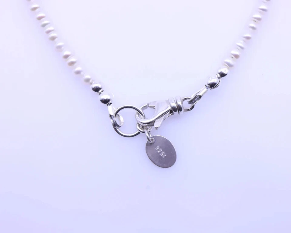 Brazalete minimalista pequeño pequeño delgado de 3 mm AAA+ blanco Rondelle perlas de agua dulce Foto 4 de 4