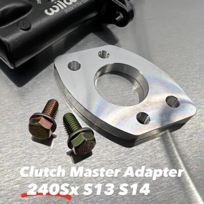 S13 S14 240SX CLUTCH MASTER CYLINDER ADAPTER V1 180SX LS1 T56 RB SR KA LS SWAP