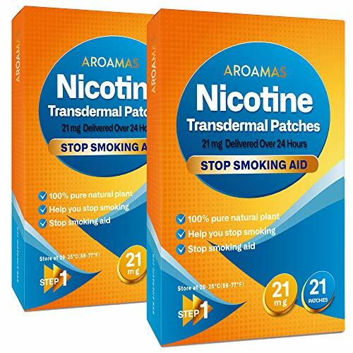 Aroamas Nicotine Patches to Quit Smoking - Step 1[2 Pack], Nicotine -  crabbycrab.com