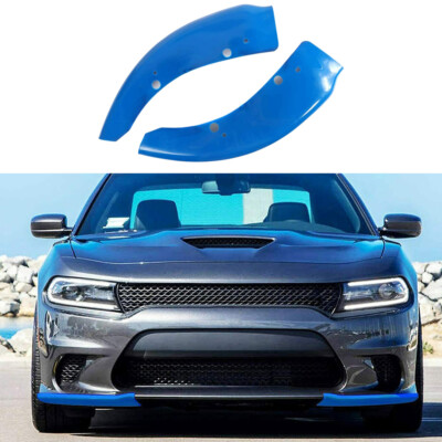 Front Bumper Lip Splitter Protector Cover Fit 15+ Dodge Charger Hellcat/SRT Blue