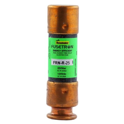 5pcs- 25A Fuse - Bussmann FRN-R-25 250Vac