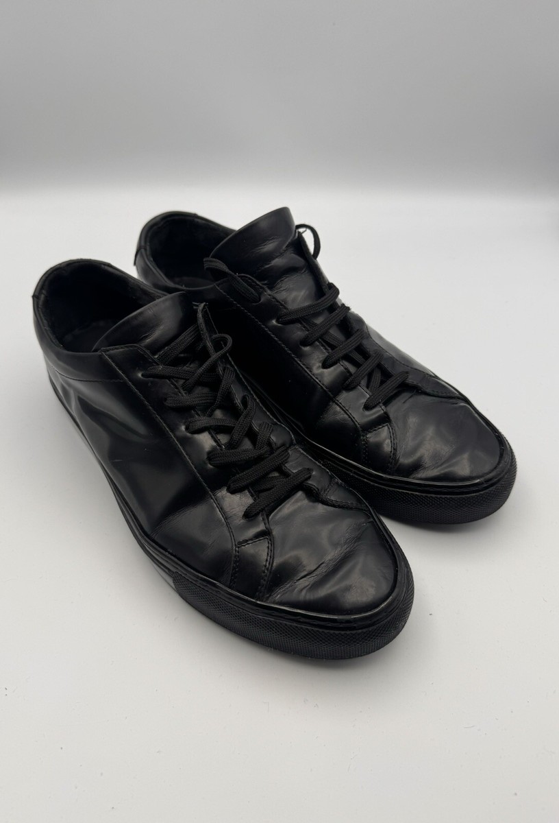 Common Projects Achilles Low 42 Black / Black Stain Shiny 