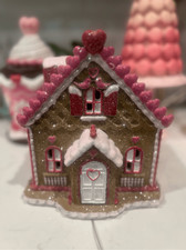 Tik Tok Viral Cupcakes  Cashmere Christmas Pink Light up LED Gingerbread House