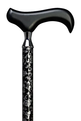 GASTROCK Gehstock Gehhilfe Physio Step-Derby ORNAMENT mit drehbarem Gummipuffer