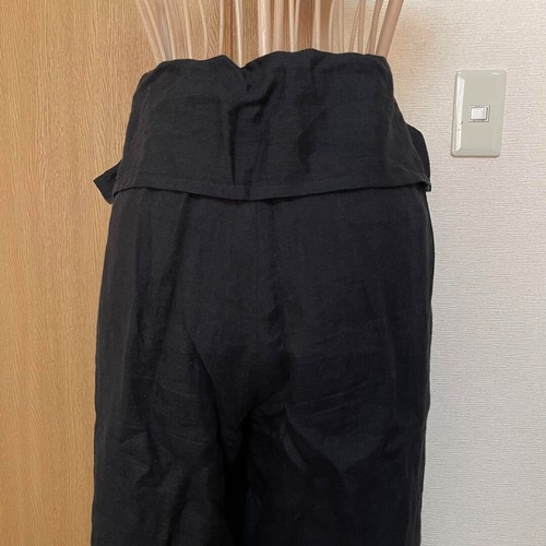 Yohji Yamamoto THAI PANTS Wide Linen Size 2 Black JAPAN Free Shipping pre-owned - Picture 7 of 8