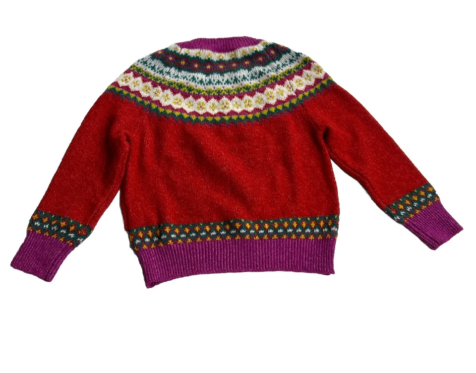 Suéter festivo de vacaciones EPIC THREADS para niñas talla 3T, suéter rojo multi tejido nuevo con etiquetas Foto 2 de 4