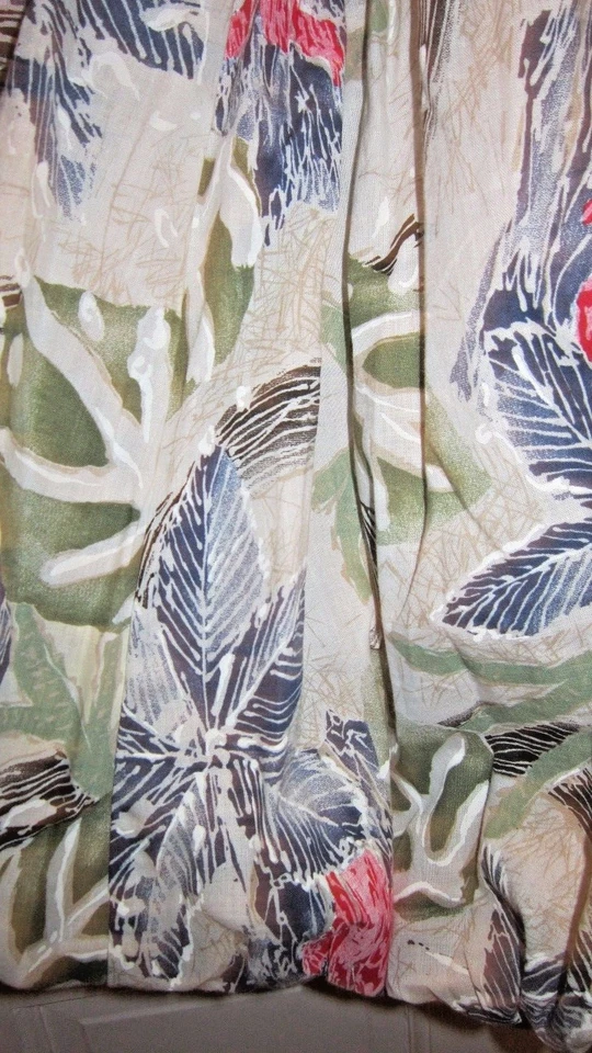 Niñas Algodón Burbuja Dobladillo Hinchado Falda Hawaiana Floral Cosida a Mano 21 1/2" Cintura Foto 3 de 4