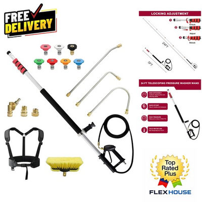#ad #ad Professional 24 FT Pressure Washer Wand with Adjustable Sections amp; Support Belt $191.49