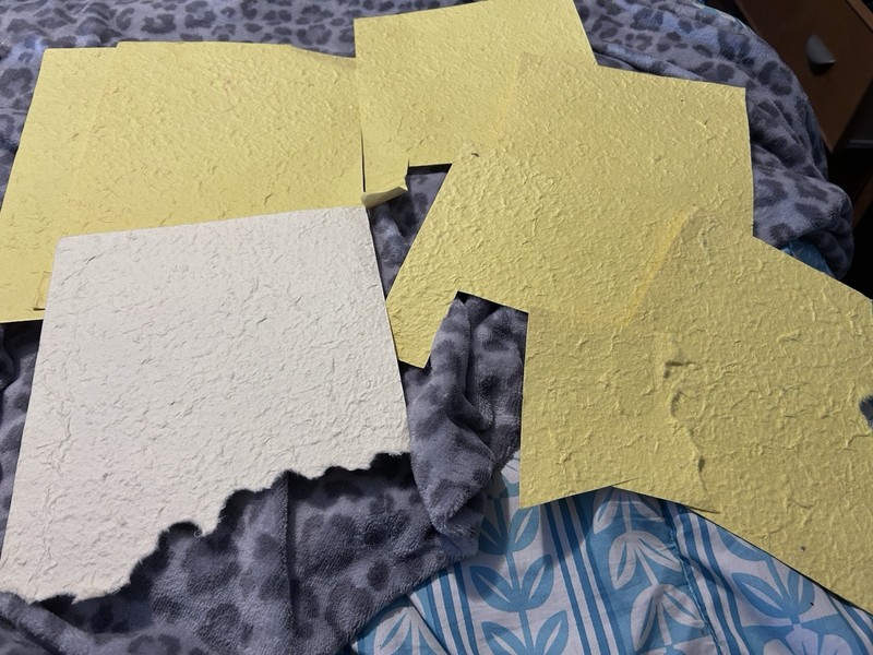 Handmade Textured Paper Sheets Thick Rough Mulberry for Crafts
