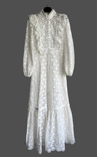 Zimmermann - Goldie Maxi Dress - White Cotton Lace Long Sleeve  Size 0 / UK8 / S