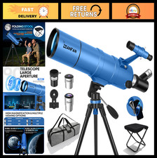 90mm Aperture 550mm High-Powered Telescope for Kids Adults, Portable with Trip