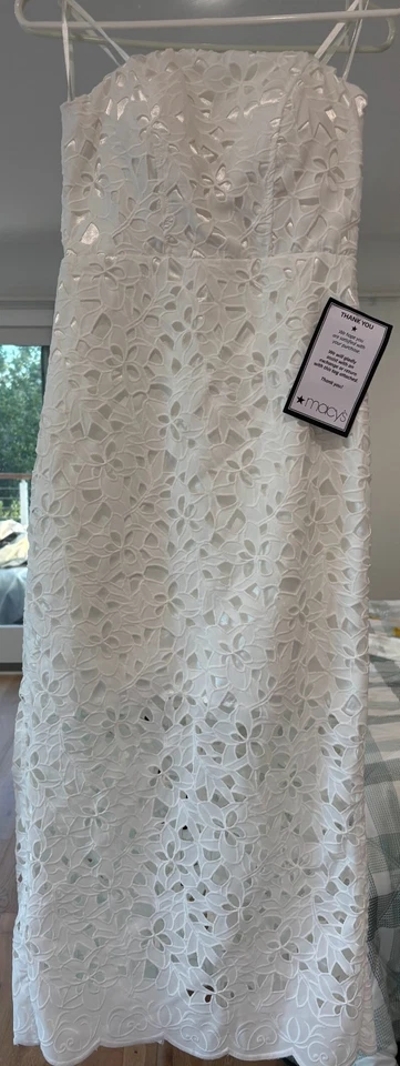 Vestido midi con ojales de encaje para niños KATIA RAE, talla pequeña Foto 4 de 4