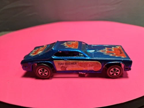 1969 HOTWHEELS REDLINES DUSTER MONGOOSE FUNNY CAR BLUE SEE PIC'S MINTY