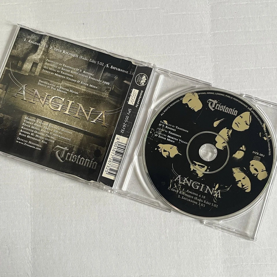 TRISTANIA - Angina - CD Single - 1999 Napalm Records - GOTHIC METAL - Изображение 3 из 4