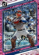 WILLSON CONTRERAS 2022 Donruss Dominators Pink Fireworks #10 Cubs MLB  ID:142626