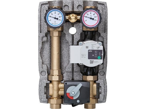 "Heizkreisset Easyflow DN25(1\") ÜBerströMventil 4-Wege-Mischer Mit Pumpe Wilo Par"-image