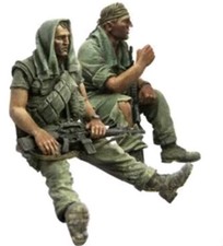 1/35 Guerra de Vietnam 2 Soldados de Estados Unidos Descanso Figuras de Resina Modelo Kit de Garaje