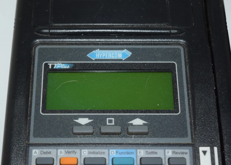 Hypercom T7Plus POS Credit Card Machine Terminal with OEM Power Supply - Image 2 of 4
