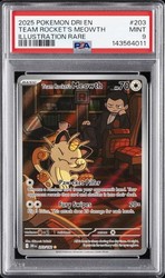 Team Rocket's Meowth 203/182 Illustration Rare Destined Rivals