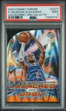 2023 TOPPS COSMIC CHROME LAUNCHED INTO ORBIT SHAI GILGEOUS-ALEXANDER 19/25 PSA 9