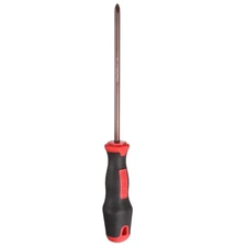PH2 Phillips Screwdriver 10.63" Magnetic Screwdrivers S2 Alloy Steel, Red Brown