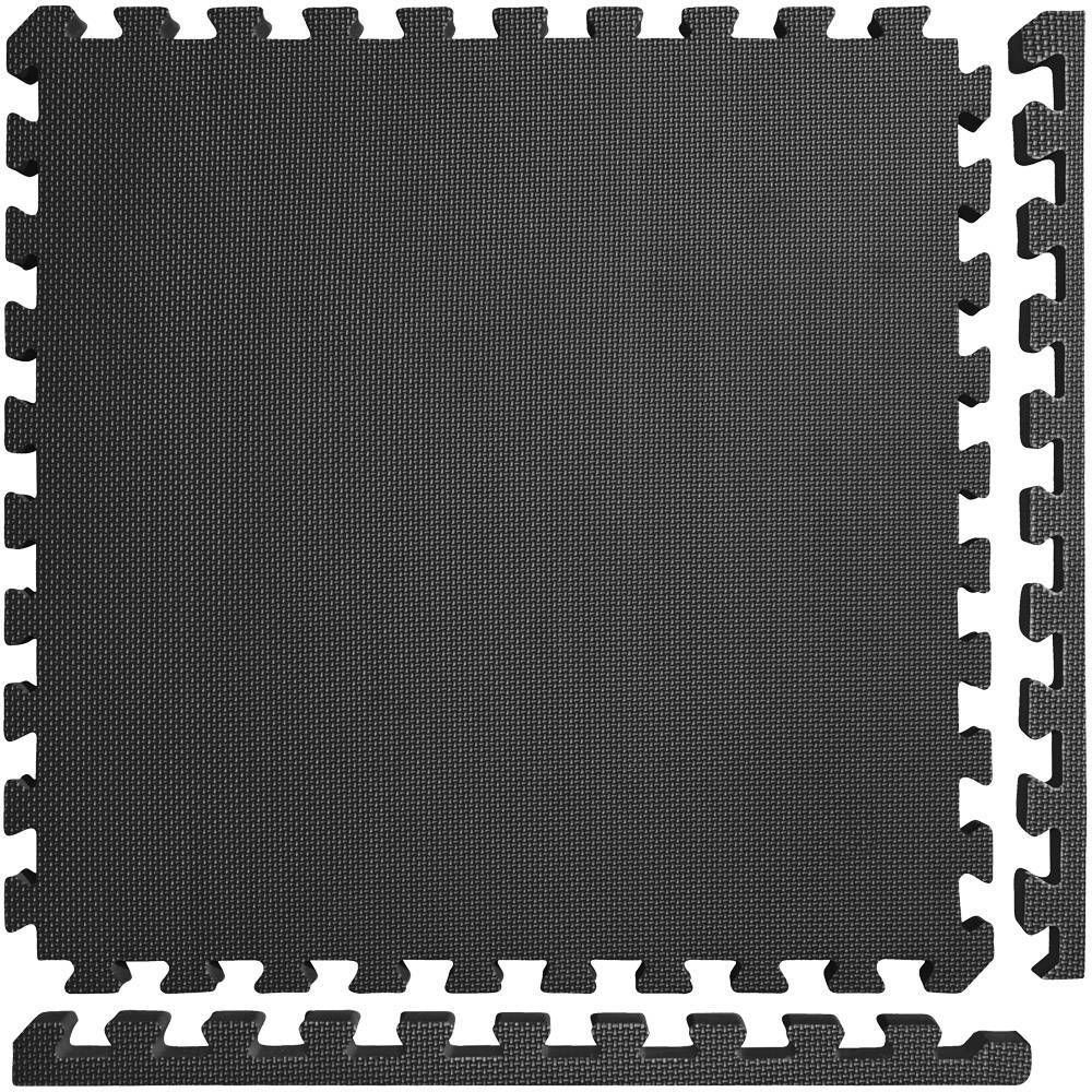 Meister X-Thick 1.5" Interlocking 10 Tiles Gym Floor Mat - Black