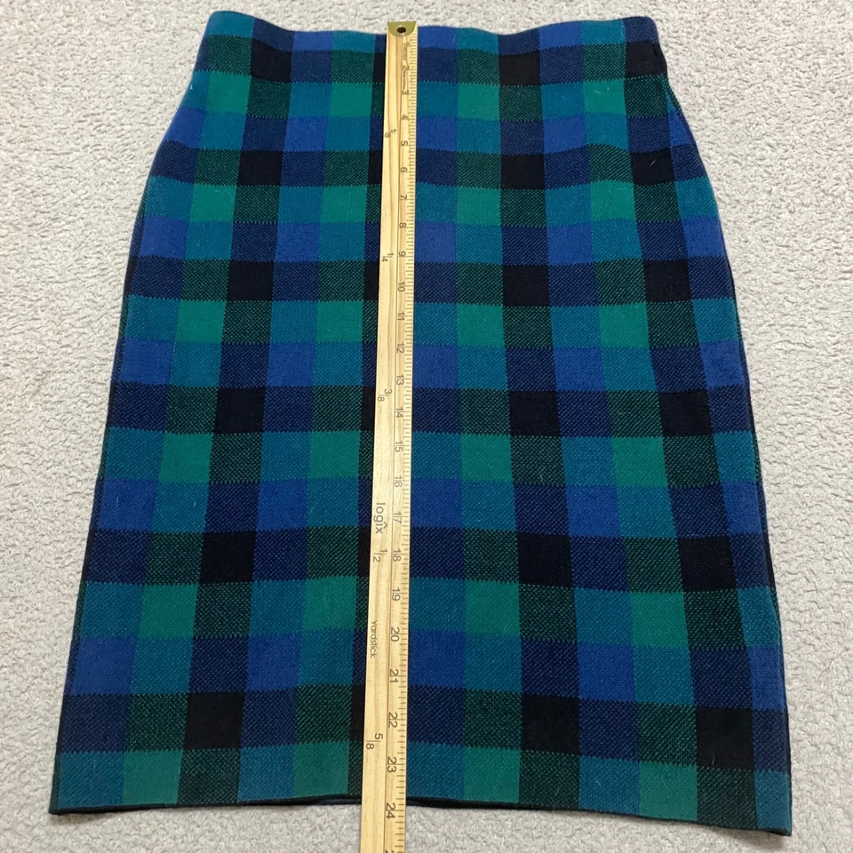 Chaps Mujer Falda Mediana Multicolor Cuadros Lápiz Recto Academia Pull On Foto 2 de 4