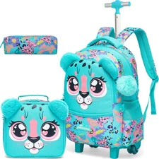 Meetbelify Rolling Backpack with Wheels - Cute Carry On for Elementary Studen...