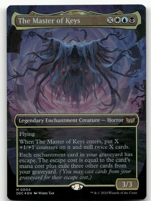 #ad The Master of Keys Borderless #4 Foil NM Duskmourn DSC Magic MTG $2.79