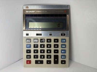 Vintage Sharp COMPET VX-2126A Solar PowerCD Calculator Working Good FreeShip