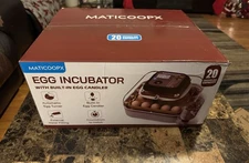 MATICOOPX 20 Egg Incubator with Humidity Display, Egg Candler, Automatic Egg Tur