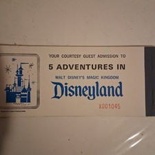 Disneyland tickets 1968 Adult Tickets B C