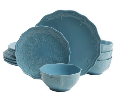 the pioneer woman farmhouse lace 12pc complete dish set
